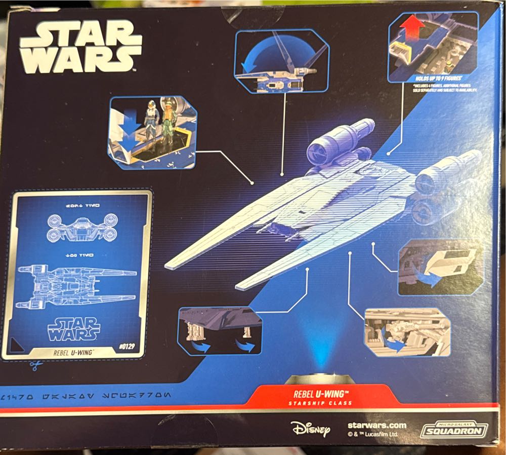 Sealed Star Wars Micro Galaxy Squadron Rogue One Rebel Vehicle & Mini Set Wing # Jazwares New Target Exclusive  vinyl figure collectible [Barcode 191726733218] - Main Image 2