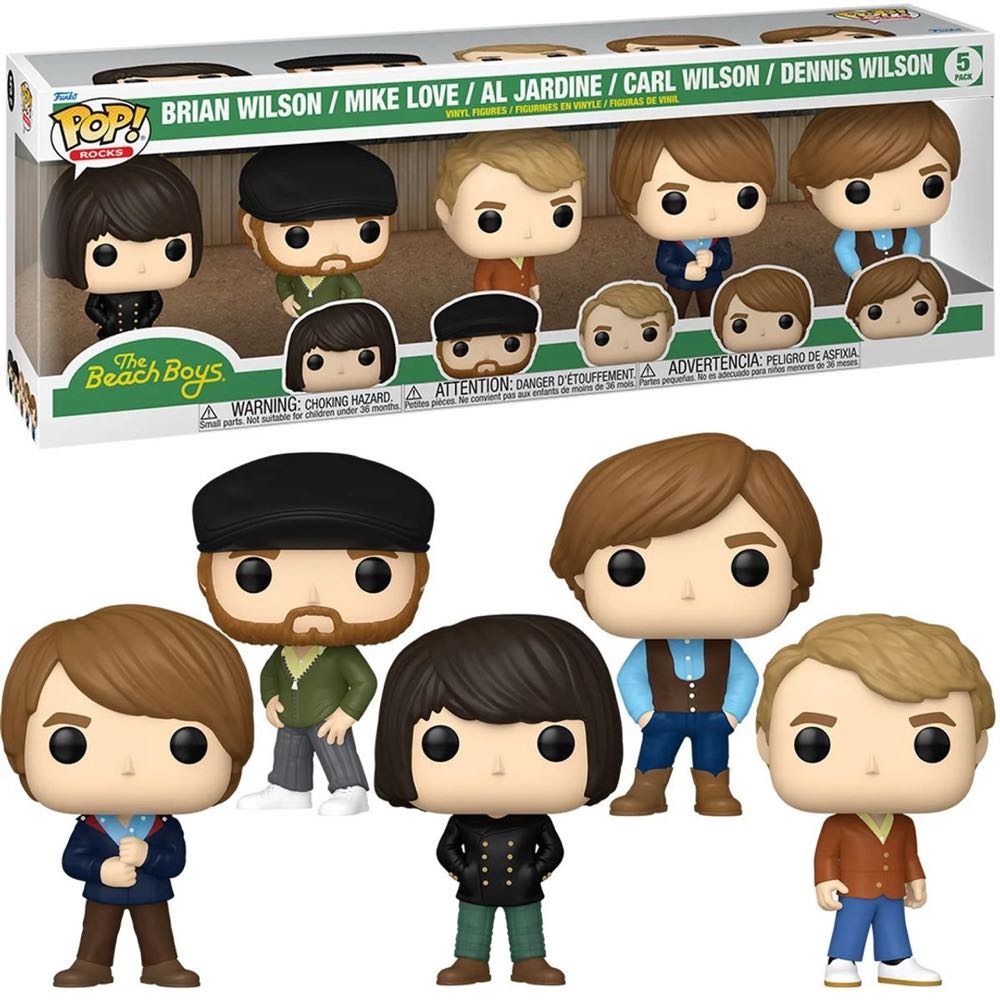 Brian Wilson / Mike Love / Al Jardine / Carl Wilson / Dennis Wilson 5-Pack (The Beach Boys) - Musicians vinyl figure collectible [Barcode 889698840231] - Main Image 2