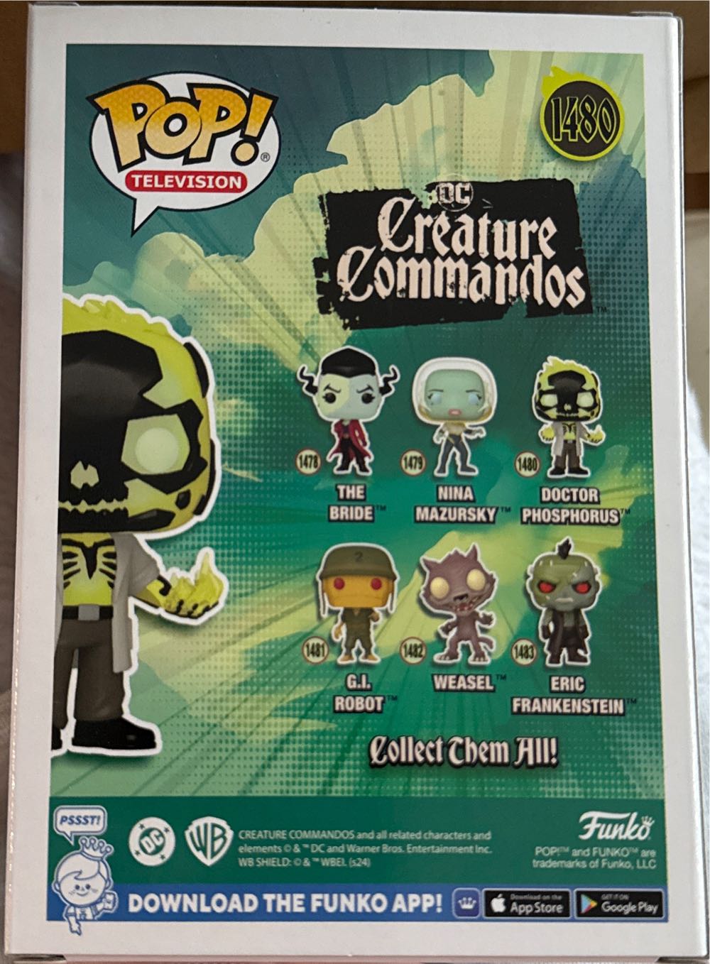 Dr. Phosphorus Creature Commandos - Dr. Phosphorus - DC Universe vinyl figure collectible [Barcode 889698824613] - Main Image 4