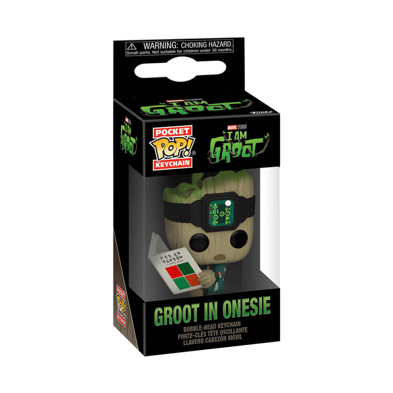 Pop! Keychain Groot in Onesie with Book - Guardians of the Galaxy vinyl figure collectible [Barcode 889698706476] - Main Image 2