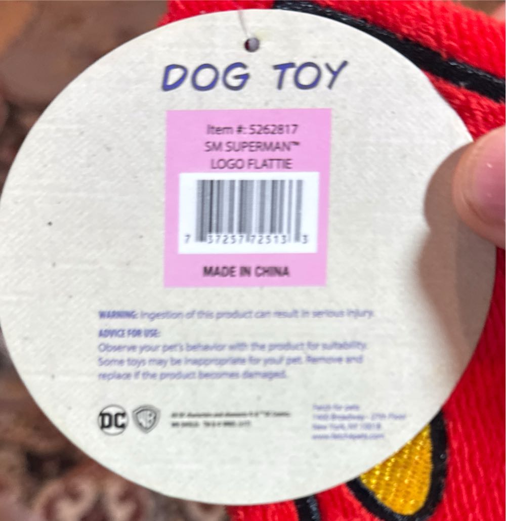 Superman Shield Shaped Dog Toy  vinyl figure collectible - Main Image 3