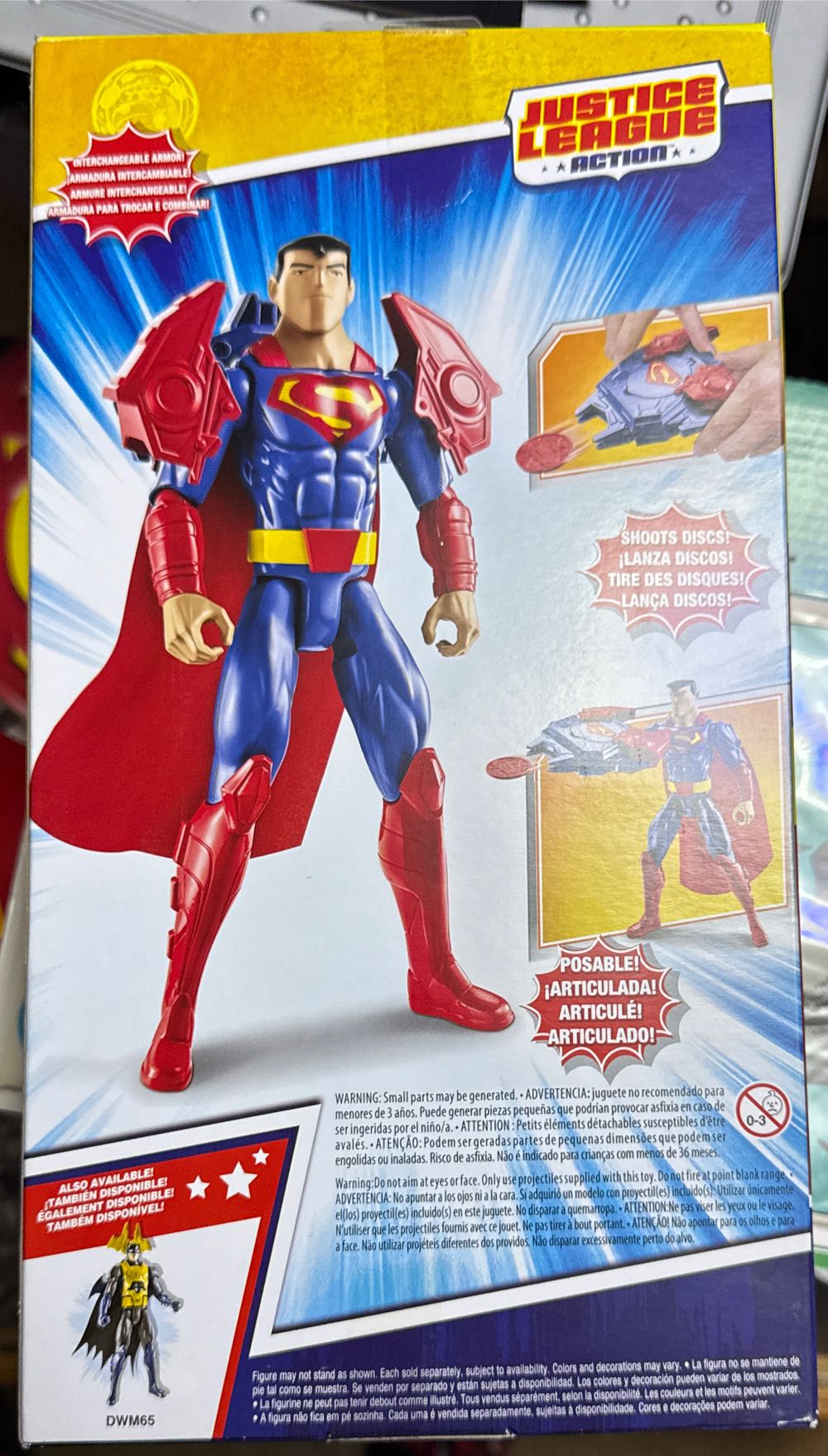 Dc Comics Justice League Superman 12” Mattel Action Figure  vinyl figure collectible [Barcode 887961439274] - Main Image 2