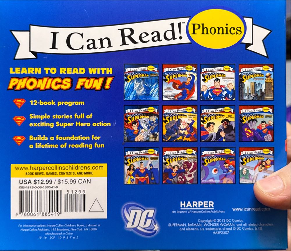 Superman Classic: Superman Phonics Fun Includes 12 Books I Can Read! Phonics  vinyl figure collectible [Barcode 9780061885419] - Main Image 3