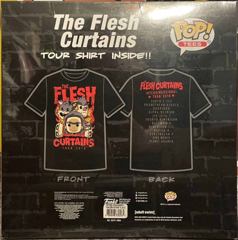 The Flesh Curtains (Tour Shirt) (XL) - Rick & Morty vinyl figure collectible [Barcode 889698330565] - Main Image 2
