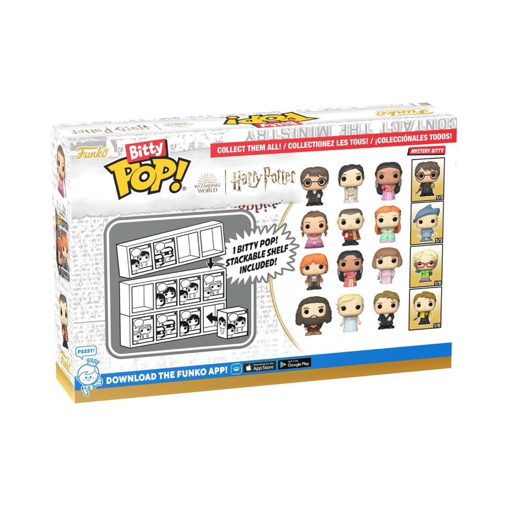 Funko Bitty Pop Hp Gof Harry 4-pack And A Surprise Mystery Mini Figure 0.9 Inch 2.2 Cm Harry Potter Collectable Stackable Display Shelf Included Gift Idea Party Bags Stocking  vinyl figure collectible [Barcode 889698836548] - Main Image 2