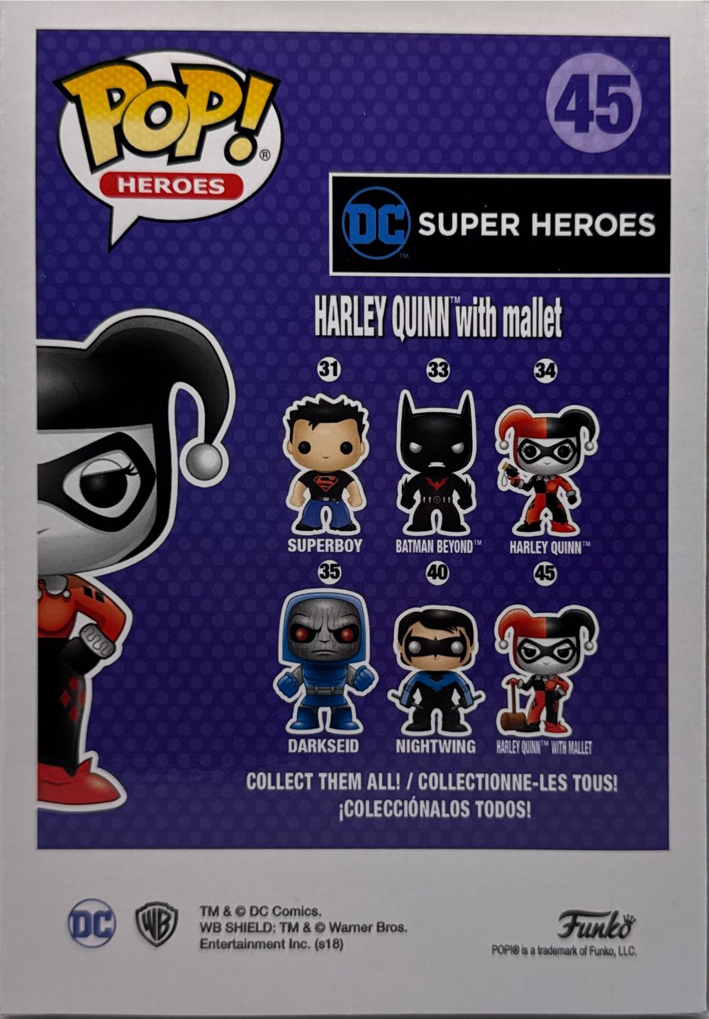 Harley Quinn with Mallet 45 - DC: Superheroes vinyl figure collectible - Main Image 3