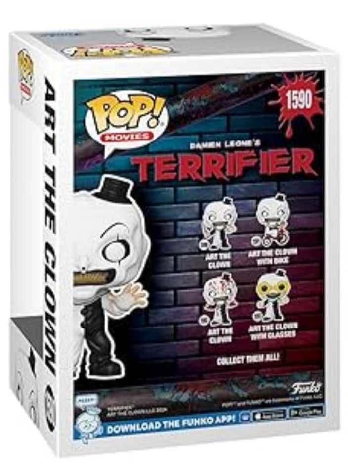 Funko Pop Terrifier Art The Clown Clean 1590  vinyl figure collectible [Barcode 31780968] - Main Image 2
