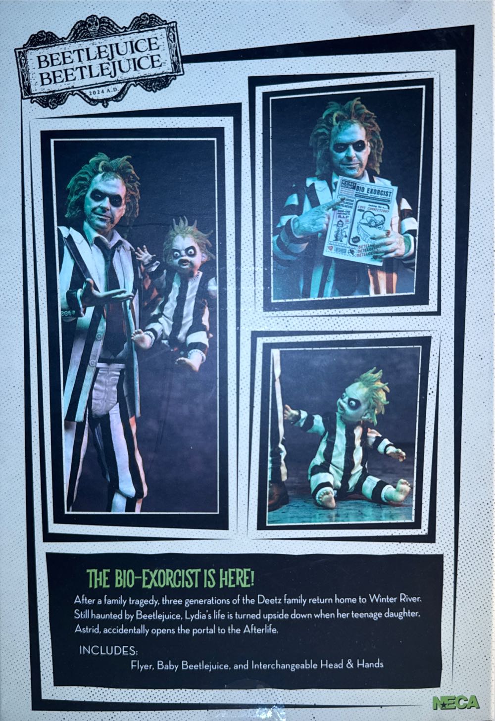 Neca Beetlejuice 2024 A.D.: Ultimate Beetlejuice (Striped Suit) - Beetlejuice vinyl figure collectible [Barcode 634482573044] - Main Image 4