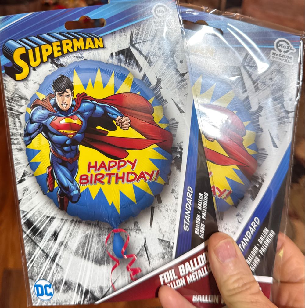 Superman Birthday Foil Balloon Party Supplies  vinyl figure collectible [Barcode 026635355315] - Main Image 2