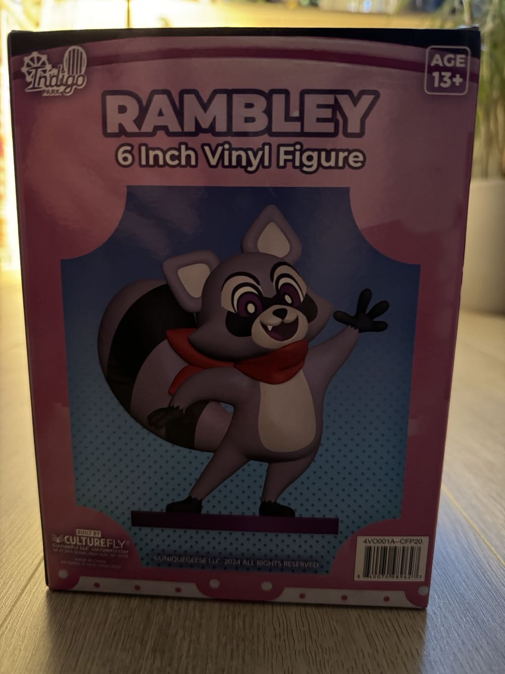Culture Fly Indigo Park Rambley The Raccoon 6” Vinyl Figure  vinyl figure collectible [Barcode 840070989627] - Main Image 4