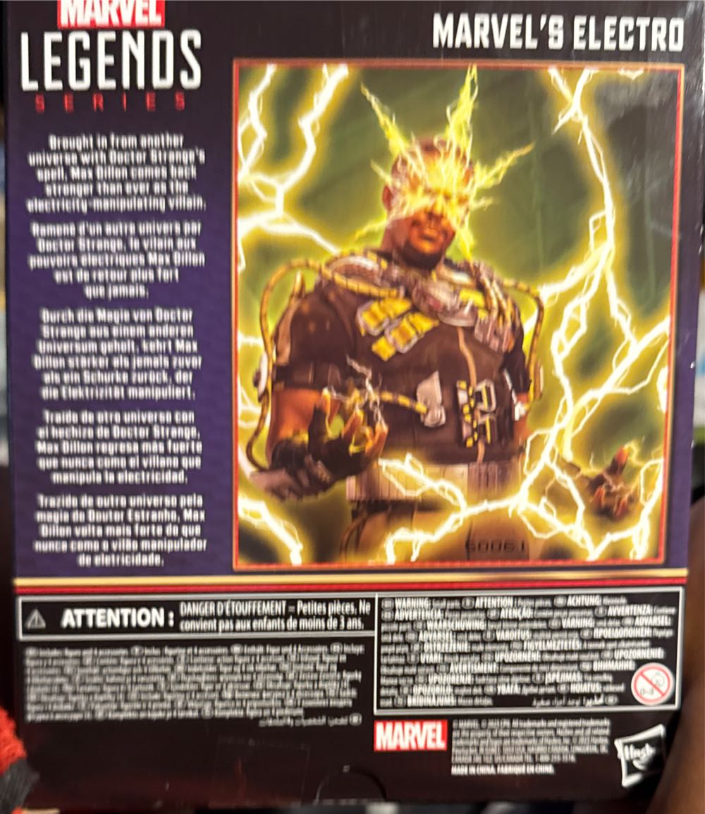 Marvel Legends Series Marvel’s Electro Spider-man: No Way Home Collectible 6 Inch Action Figure  vinyl figure collectible [Barcode 5010996294975] - Main Image 2