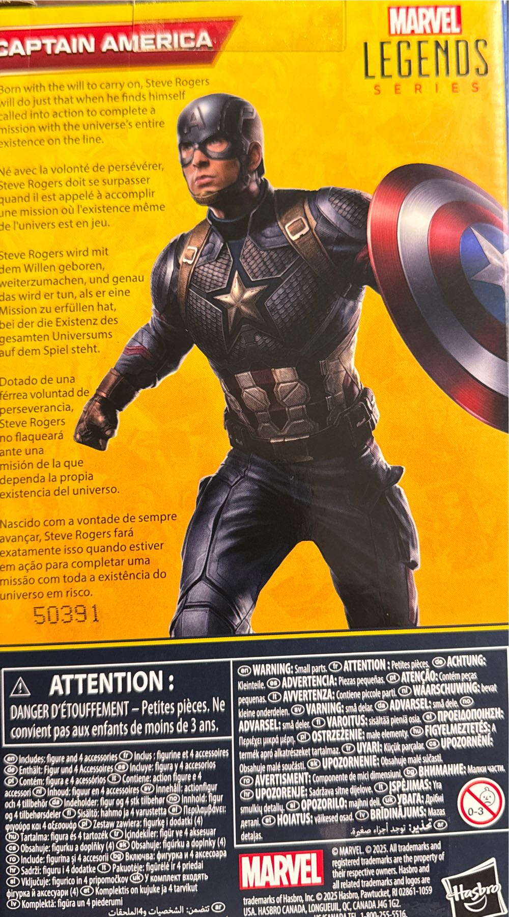 Marvel Legends Series Captain America Avengers: Endgame Collectible 6 Inch Action Figure  vinyl figure collectible [Barcode 5010996282668] - Main Image 3