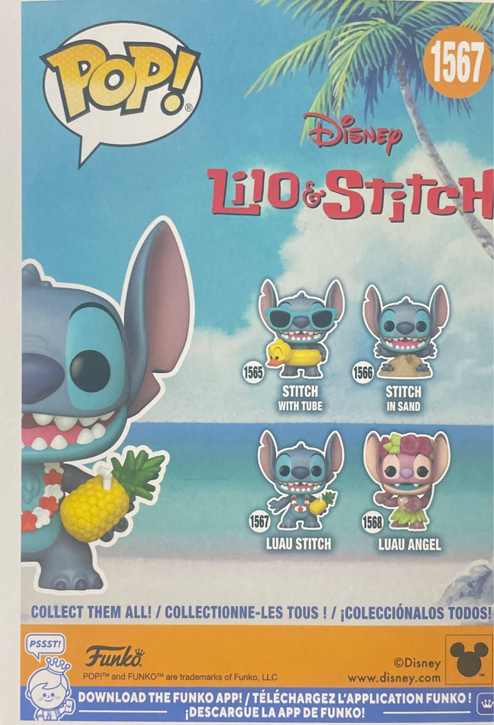Luau Stitch-Lilo & Stitch Luau Stitch Flocked Pop! New - Lilo and Stitch vinyl figure collectible [Barcode 889698872003] - Main Image 3