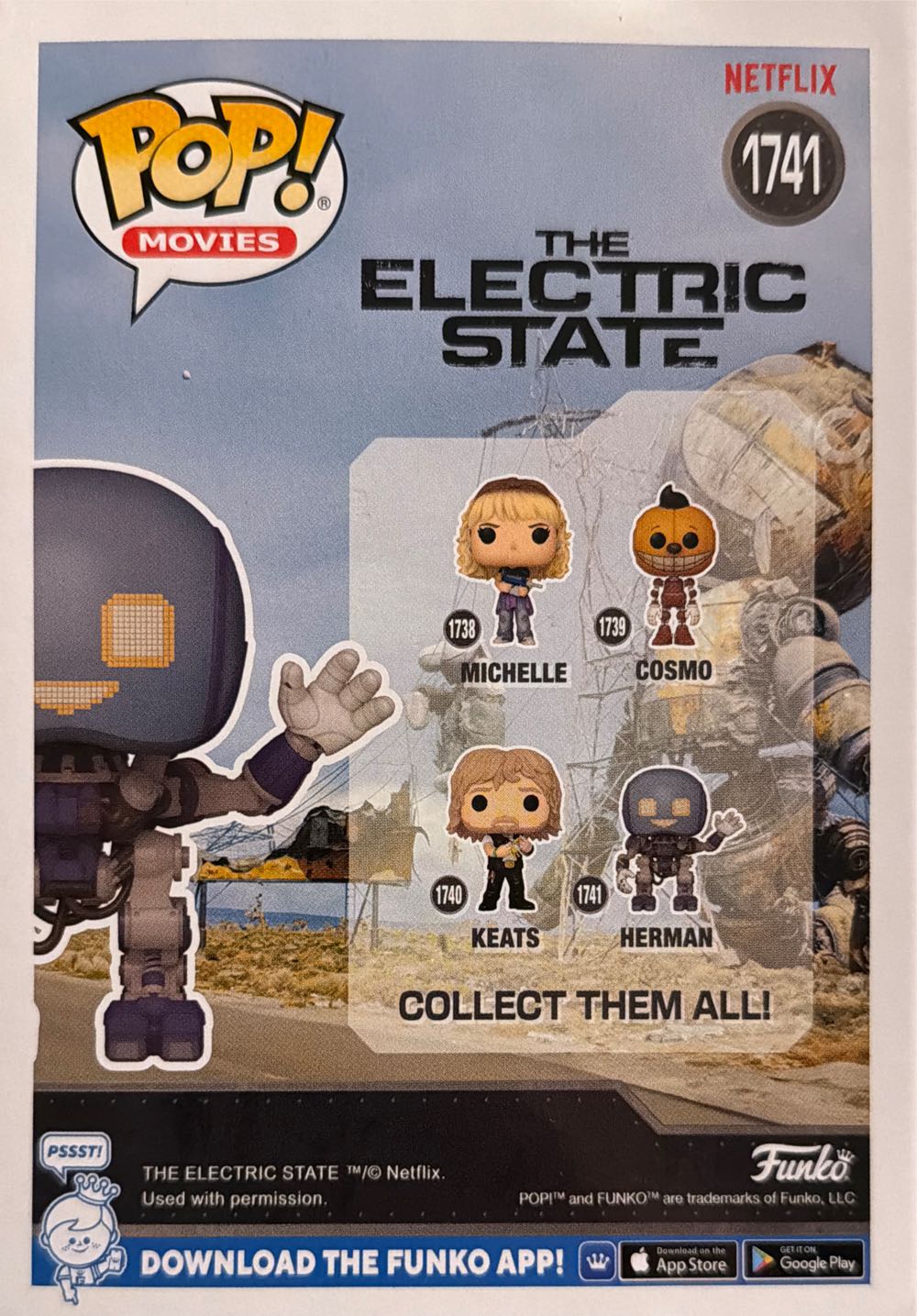 The Electric State -1741- Herman  vinyl figure collectible [Barcode 889698827584] - Main Image 3