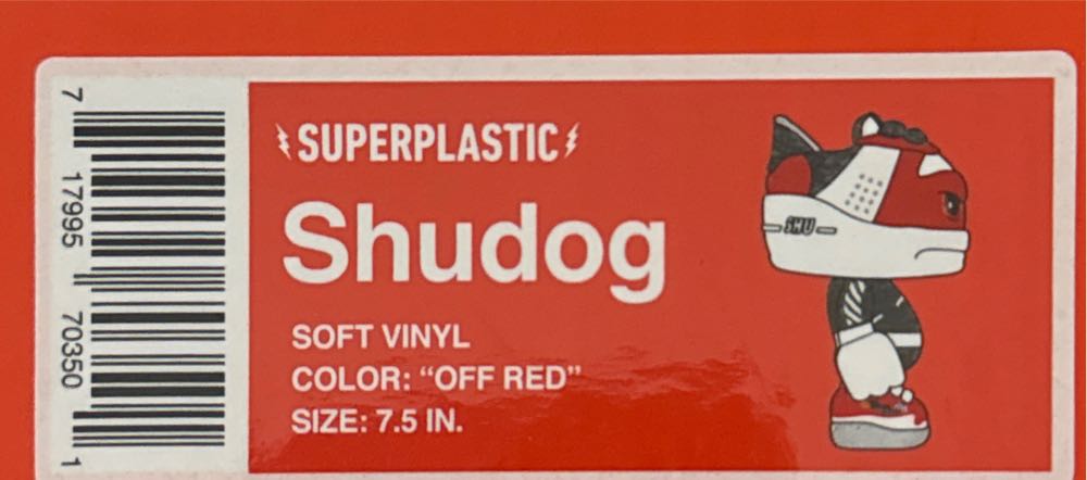 Superplastic Shudog Soft Vinyl Off Red Colorway  vinyl figure collectible [Barcode 717995703501] - Main Image 2