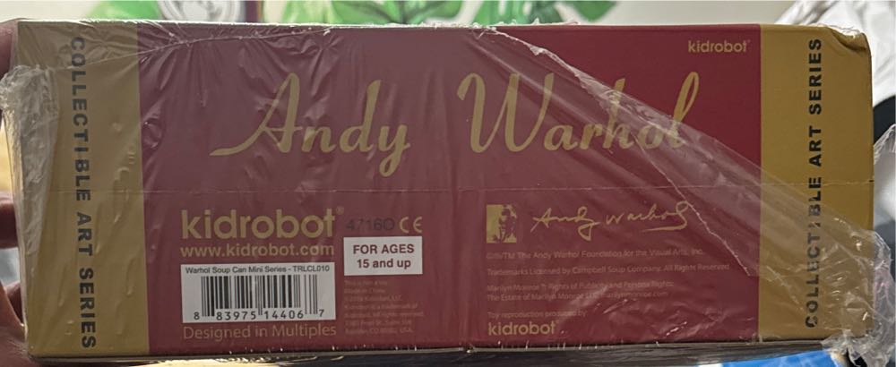 Kidrobot X Andy Warhol Soup Can Mini Series Collectible Art Series Sealed Case  vinyl figure collectible [Barcode 883975144067] - Main Image 3