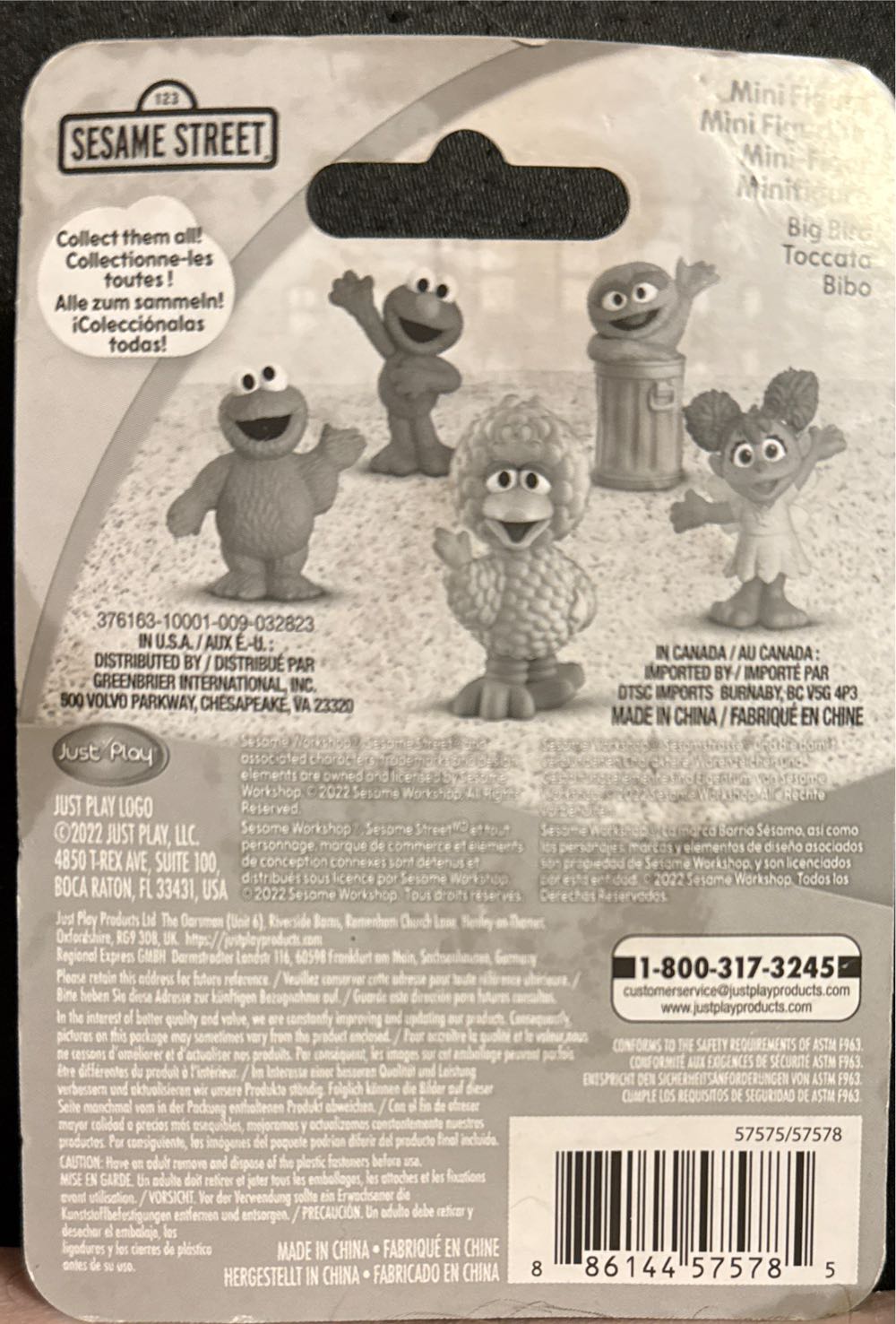 Sesame Street Mini Approx. 2 1 4 Inches High Big Bird New ~ Set Of 5 Cake  vinyl figure collectible [Barcode 886144575785] - Main Image 2