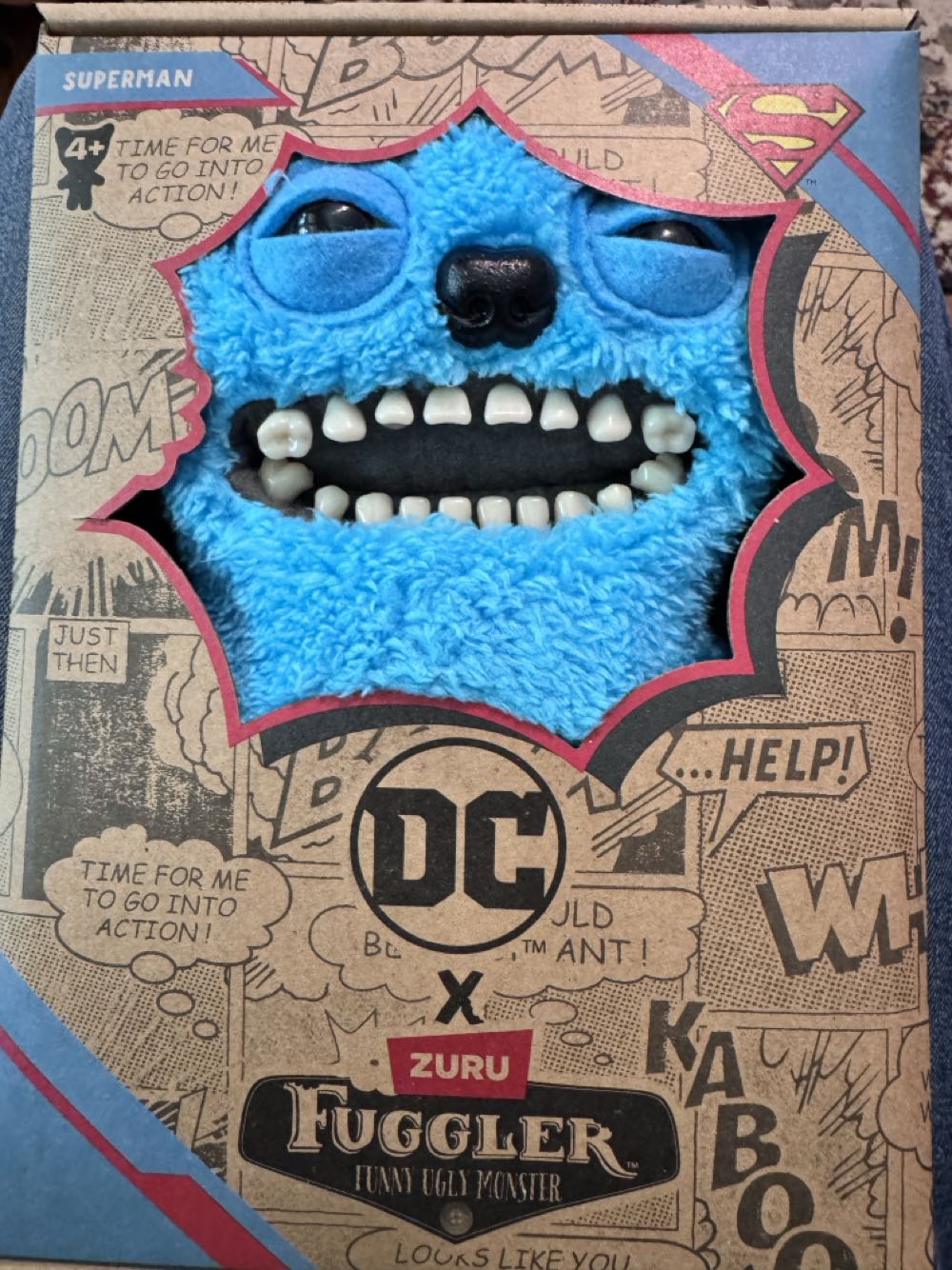 Fuggler X Dc By Zuru Funny Ugly Monster Plush Collectible Toy Superman  vinyl figure collectible [Barcode 193052074454] - Main Image 2