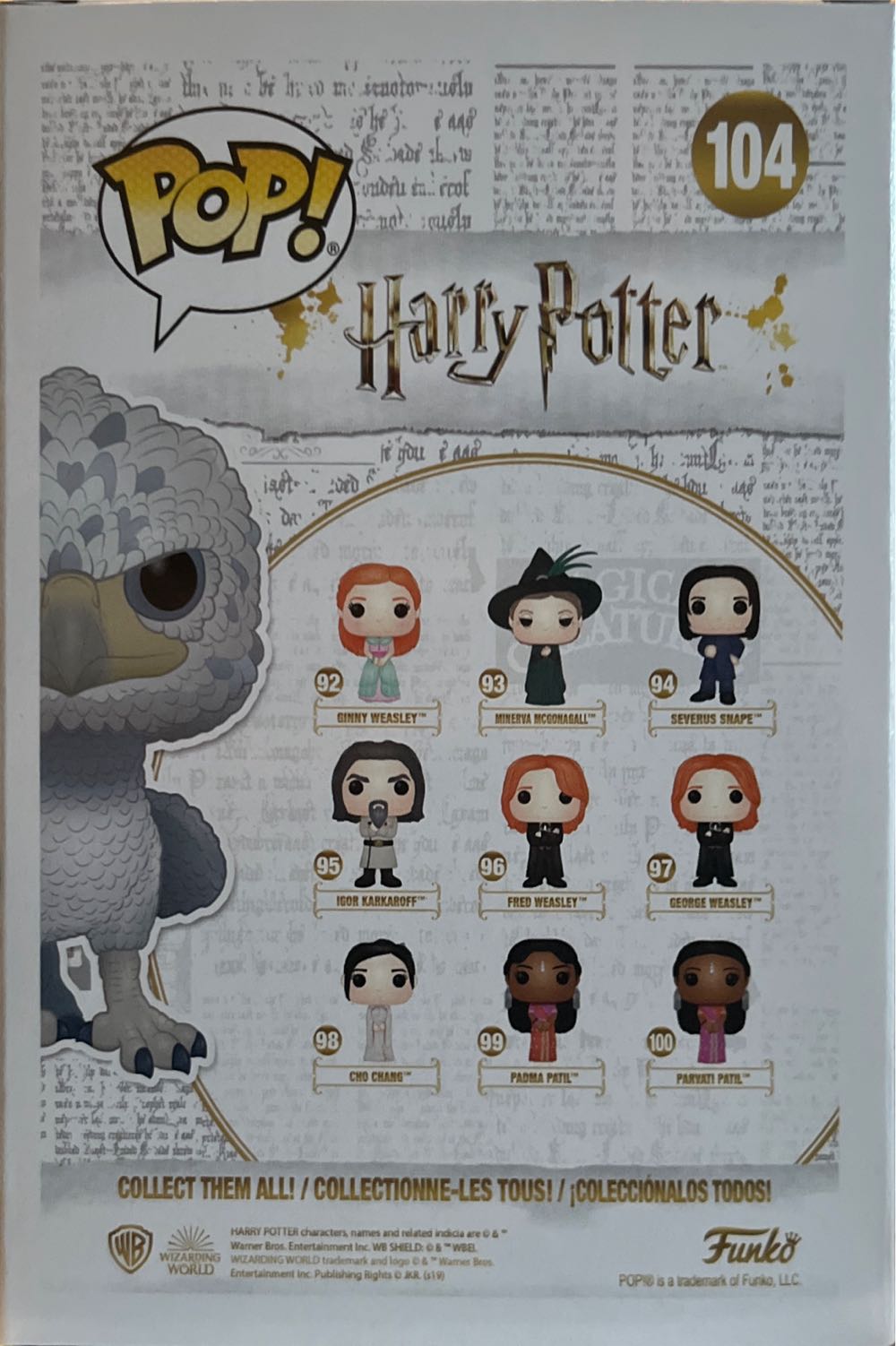 Buckbeak (Flocked- Black Eyes) - Harry Potter vinyl figure collectible [Barcode 13374694] - Main Image 2