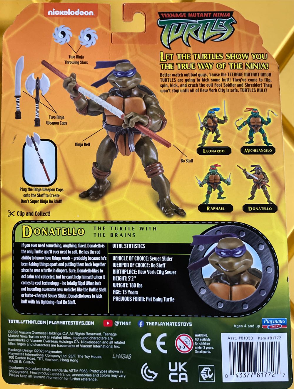 TMNT 2003 Donatello reissue - Teenage Mutant Ninja Turtles vinyl figure collectible [Barcode 043377817727] - Main Image 3