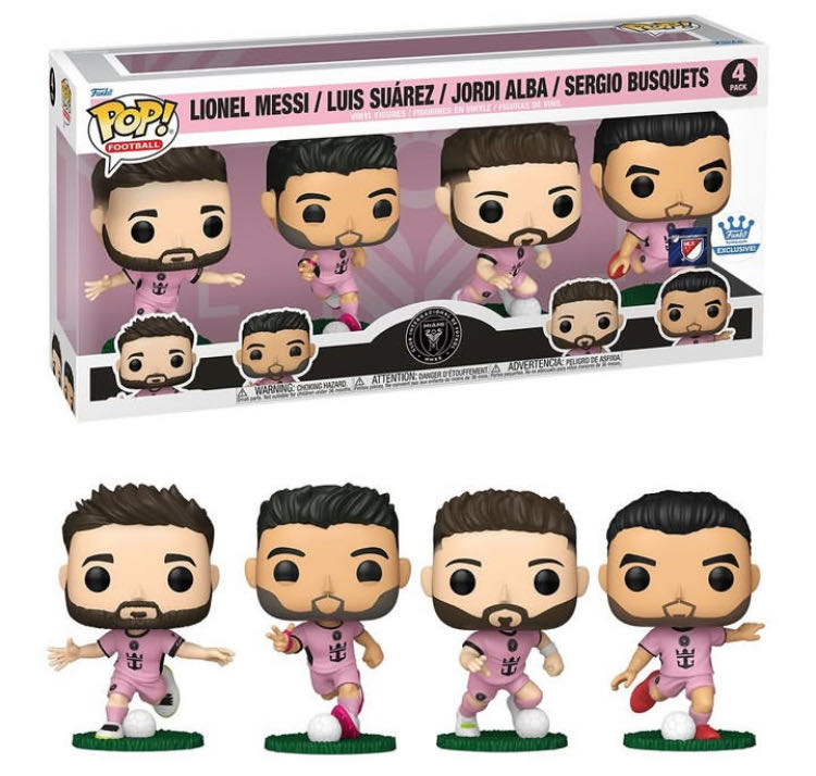 Lionel Messi / Luis Suárez / Jordi Alba / Sergio Busquets (Inter Miami) 4-Pack  vinyl figure collectible [Barcode 889698879736] - Main Image 2