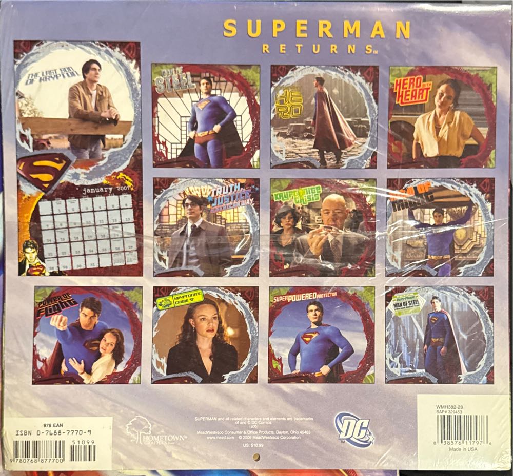Superman Returns 2007 Calendar  vinyl figure collectible - Main Image 2