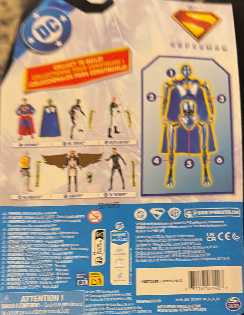 Dc Superman Movie Hawkgirl 6” Action Baf Spin Master - DC: Superheroes vinyl figure collectible [Barcode 681147071407] - Main Image 2