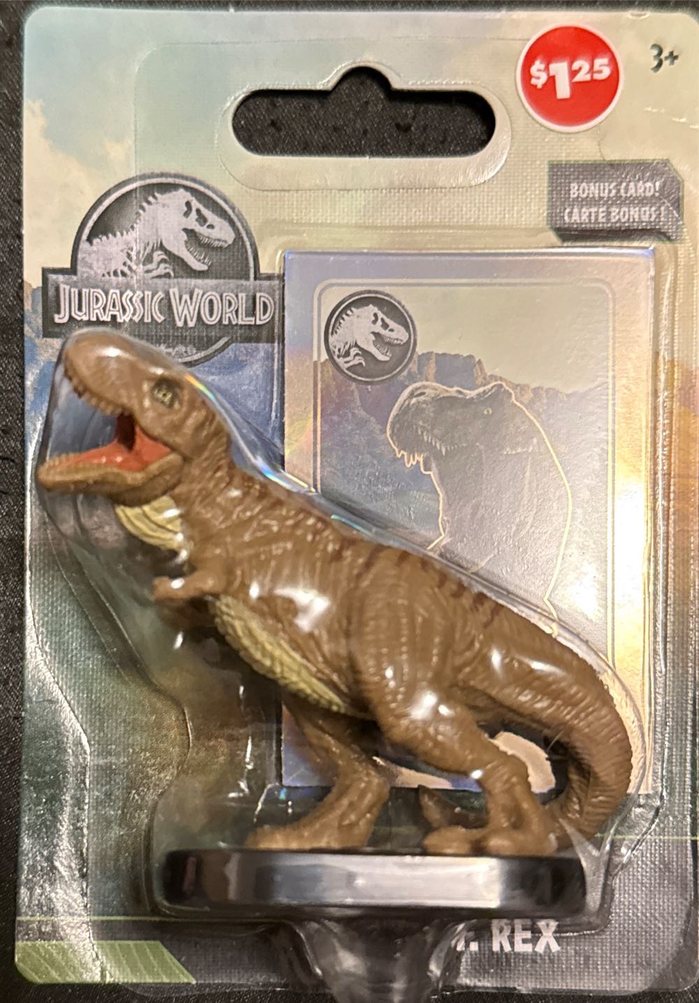 Jurassic World Indominus Rex Blue T.rex 2.5” Figurines With Bonus Card Set Of 3 - Jurassic World vinyl figure collectible [Barcode 886144276767] - Main Image 3