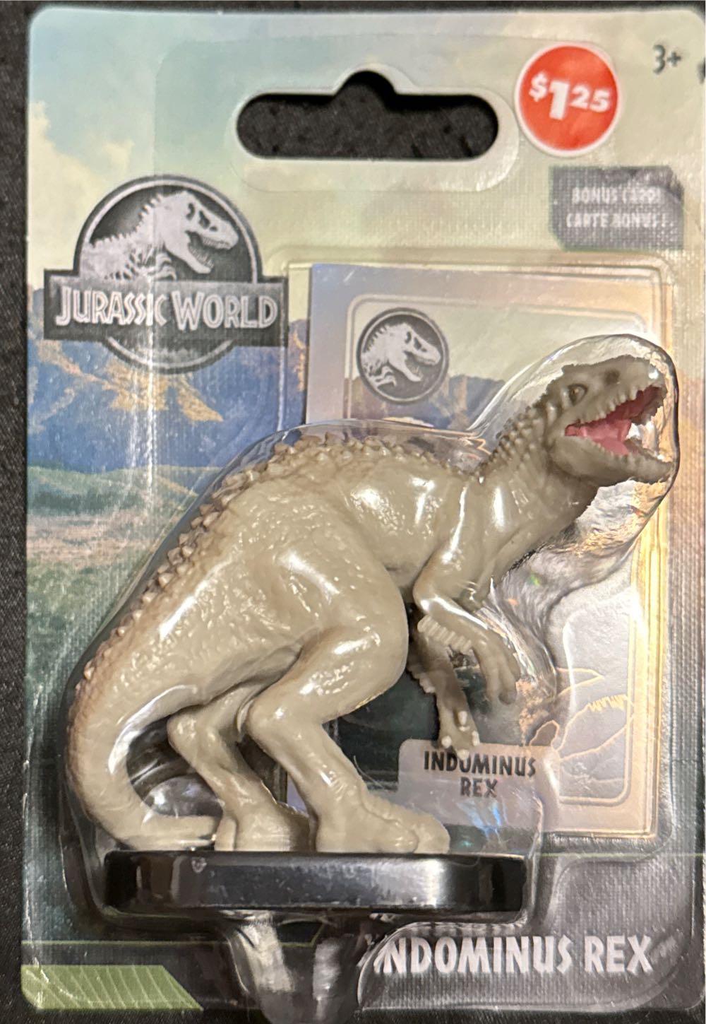 Jurassic World Indominus Rex Blue T.rex 2.5” Figurines With Bonus Card Set Of 3 - Jurassic World vinyl figure collectible [Barcode 886144276767] - Main Image 4