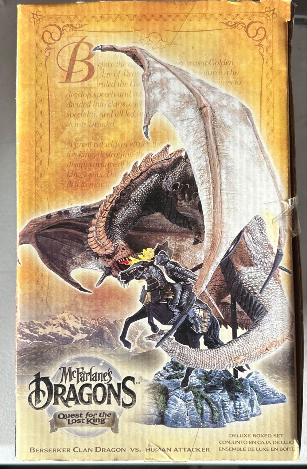 Mcfarlane’s Dragons Berserker Clan Dragon Vs Human Attacker New Mcfarlane Quest For Lost King Vs. Berzerker Set Box  vinyl figure collectible [Barcode 787926501568] - Main Image 2