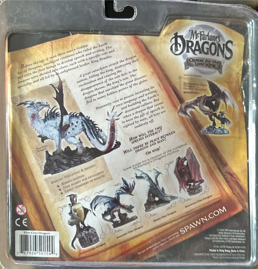 #000 Mcfarlane’s Dragons: Quest For The Lost King: The Fire Clan Dragon  vinyl figure collectible [Barcode 787926501544] - Main Image 2