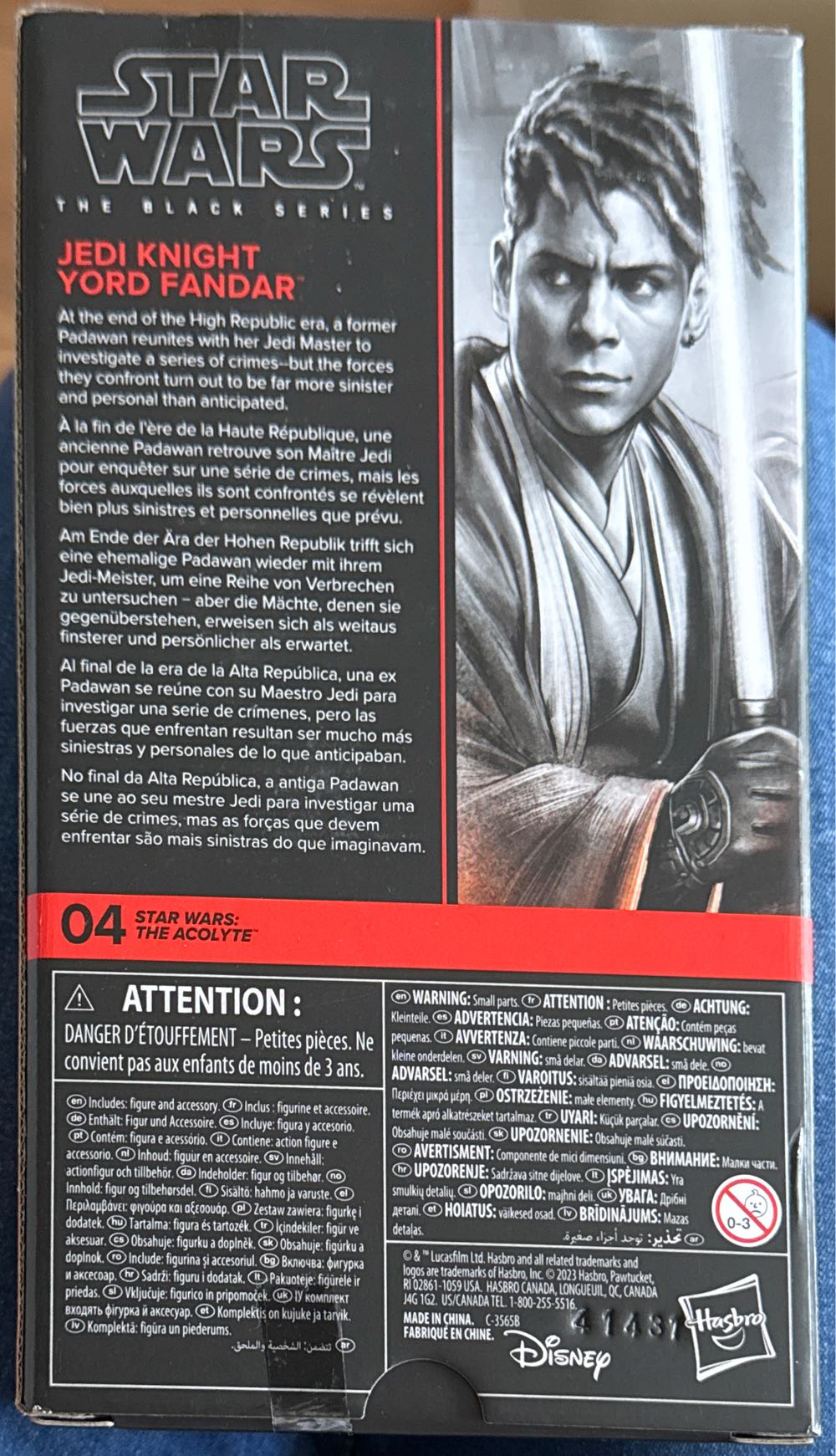 Jedi Knight Yord Fandar Series Acolyte Black Series Jedi Knight Yord Fandar Action Hasbro Star Wars The Black 6” Wars: 04 New #04 Sw Bl Af Nib Stock - Star Wars vinyl figure collectible [Barcode 5010996269515] - Main Image 2