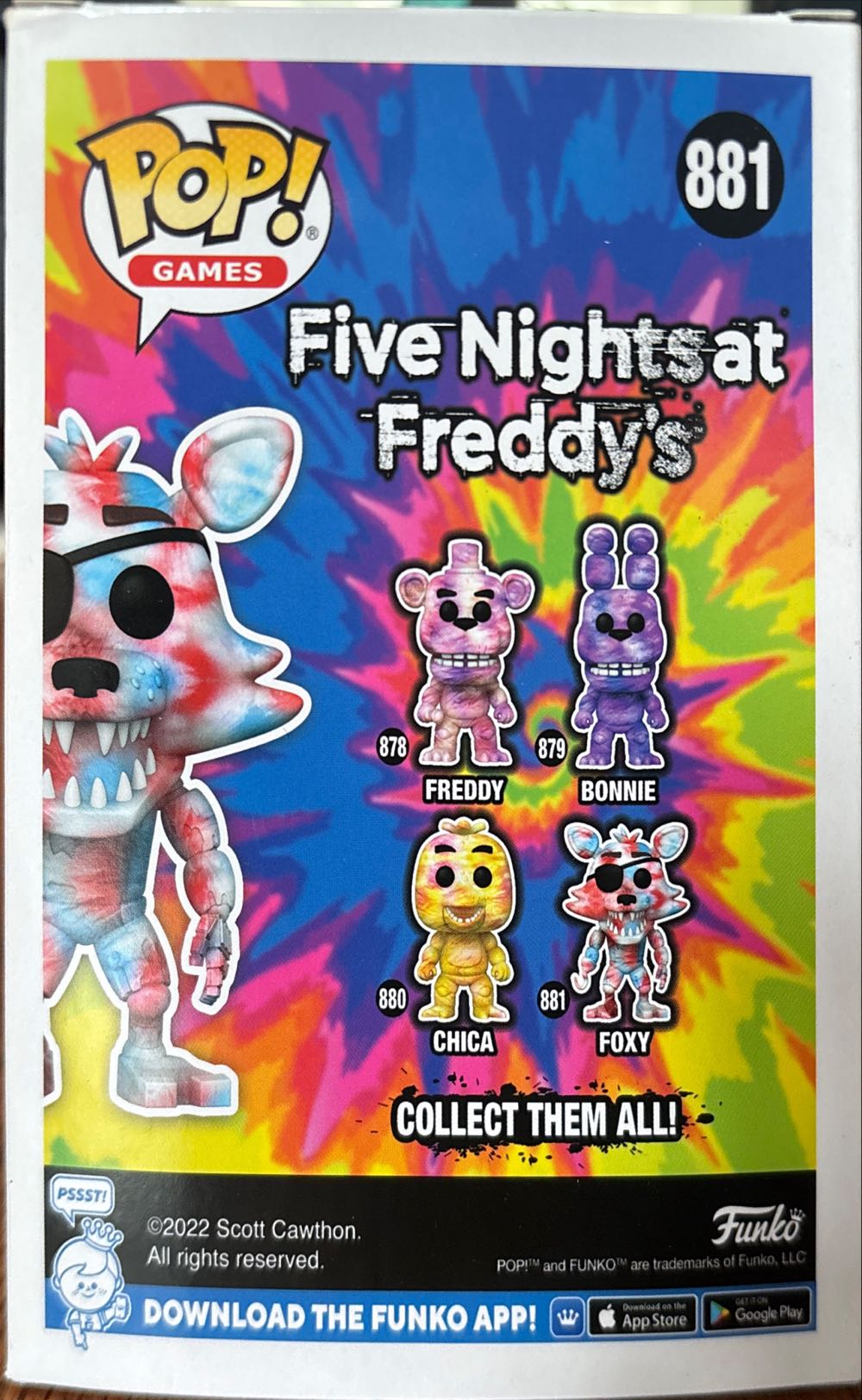 Foxy Tye Dye 881  vinyl figure collectible [Barcode 889698642316] - Main Image 3