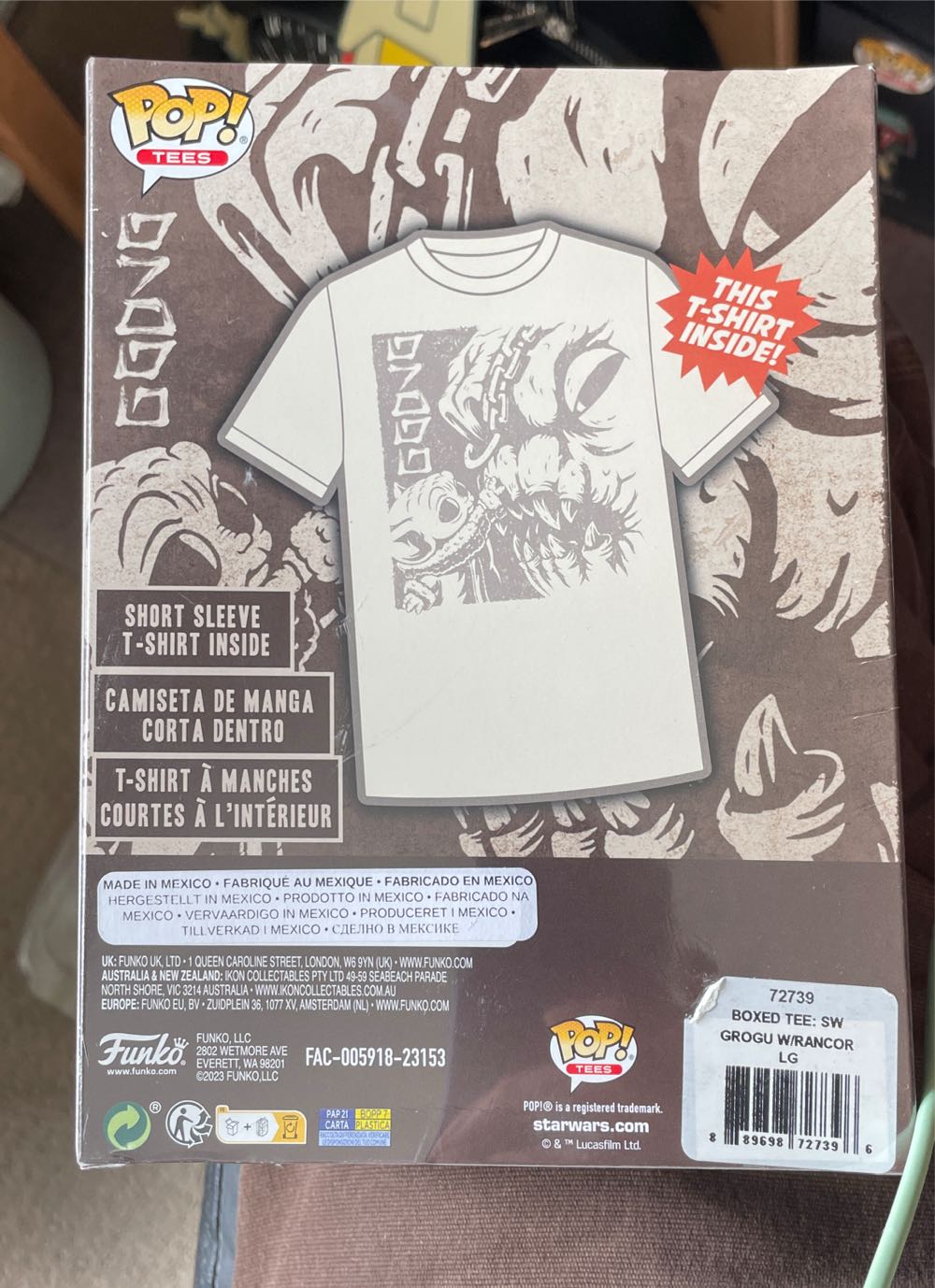 T-Shirt Grogu With Rancor  vinyl figure collectible [Barcode 889698727396] - Main Image 3