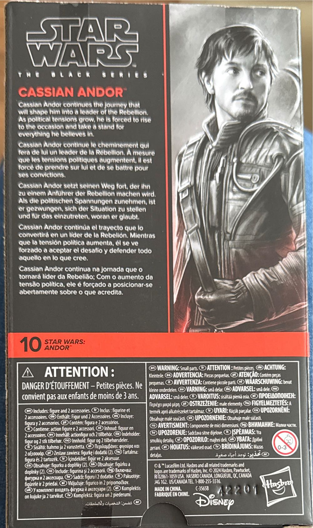 Cassian Andor Star Wars The Black Series Cassian Andor Andor Collectible 6 Inch Action Figure - Star Wars vinyl figure collectible [Barcode 5010996269560] - Main Image 3