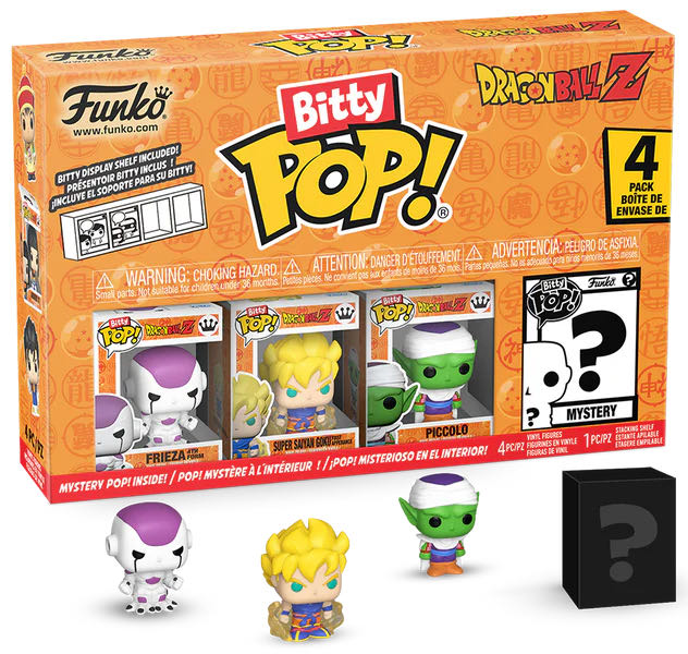 Bitty Pop! Dragon Ball Z Series 4 Frieza Super Saiyan Goku Piccolo Krillin - Dragon Ball Z vinyl figure collectible [Barcode 889698730266] - Main Image 3