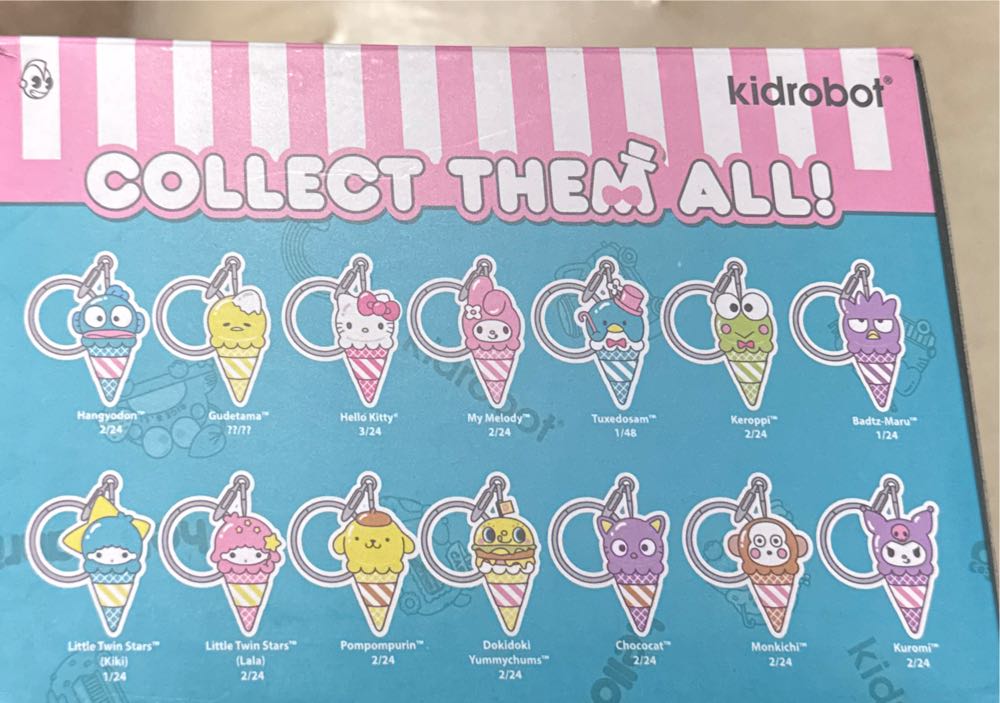 Kidrobot X Hello Sanrio Ice Cream Cone Vinyl Keychain Series  vinyl figure collectible [Barcode 883975153588] - Main Image 3