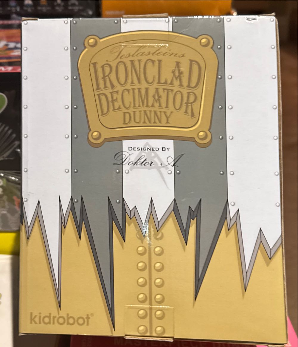 Kidrobot X Doktor A Ironclad Decimator Gold 8” Dunny Designer Vinyl Art Toy  vinyl figure collectible [Barcode 883975114299] - Main Image 2