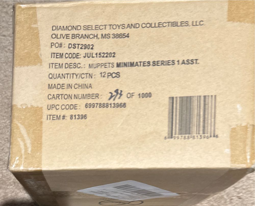 Diamond Select Toys X Jim Henson Muppets Minimates Series 1 Sealed Case Of 12  vinyl figure collectible [Barcode 699788813966] - Main Image 2