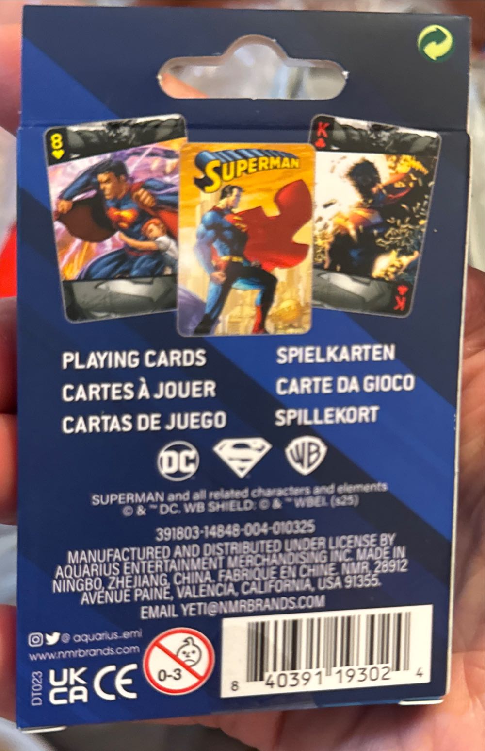 Cards Superman Playing  vinyl figure collectible [Barcode 840391193024] - Main Image 2