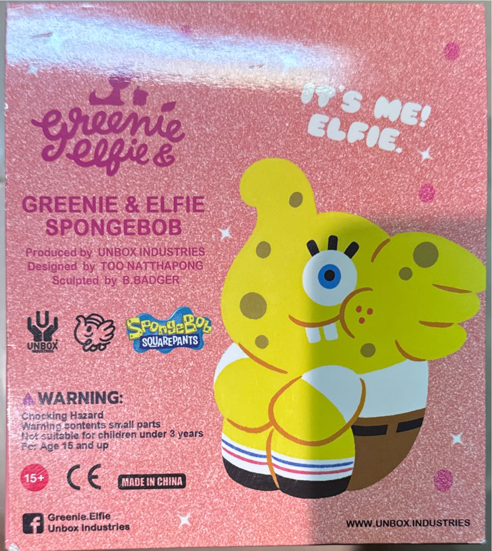 Unbox Industries X Spongebob Squarepants Greenie & Elfie Spongebob  vinyl figure collectible - Main Image 2