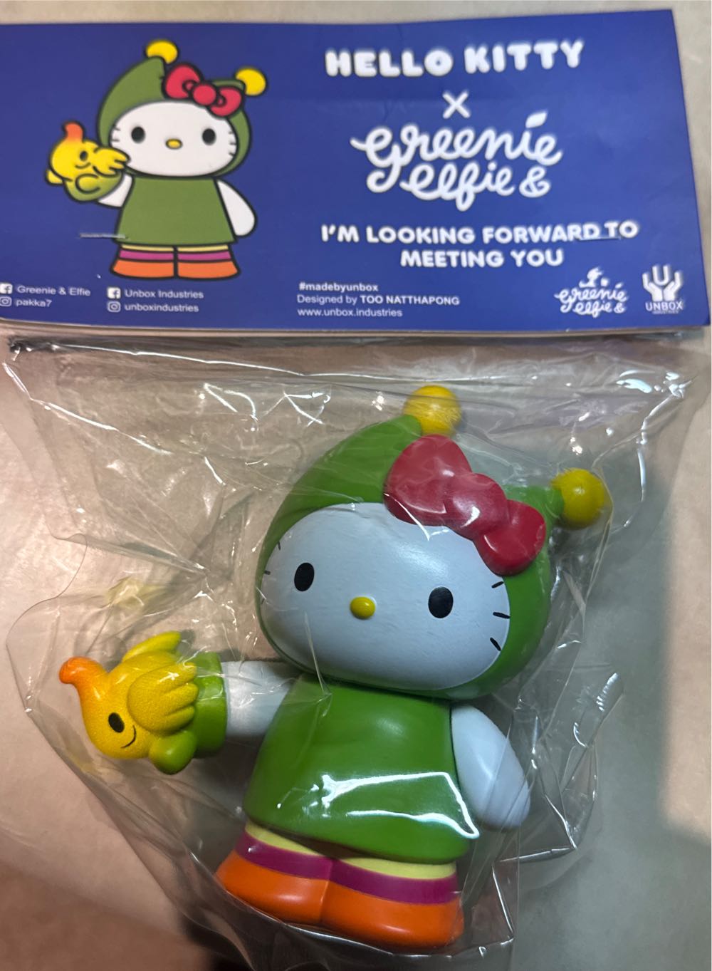 Unbox Industries X Hello Kitty X Greenie & Elfie Im Looking Forward To Meeting You  vinyl figure collectible - Main Image 1