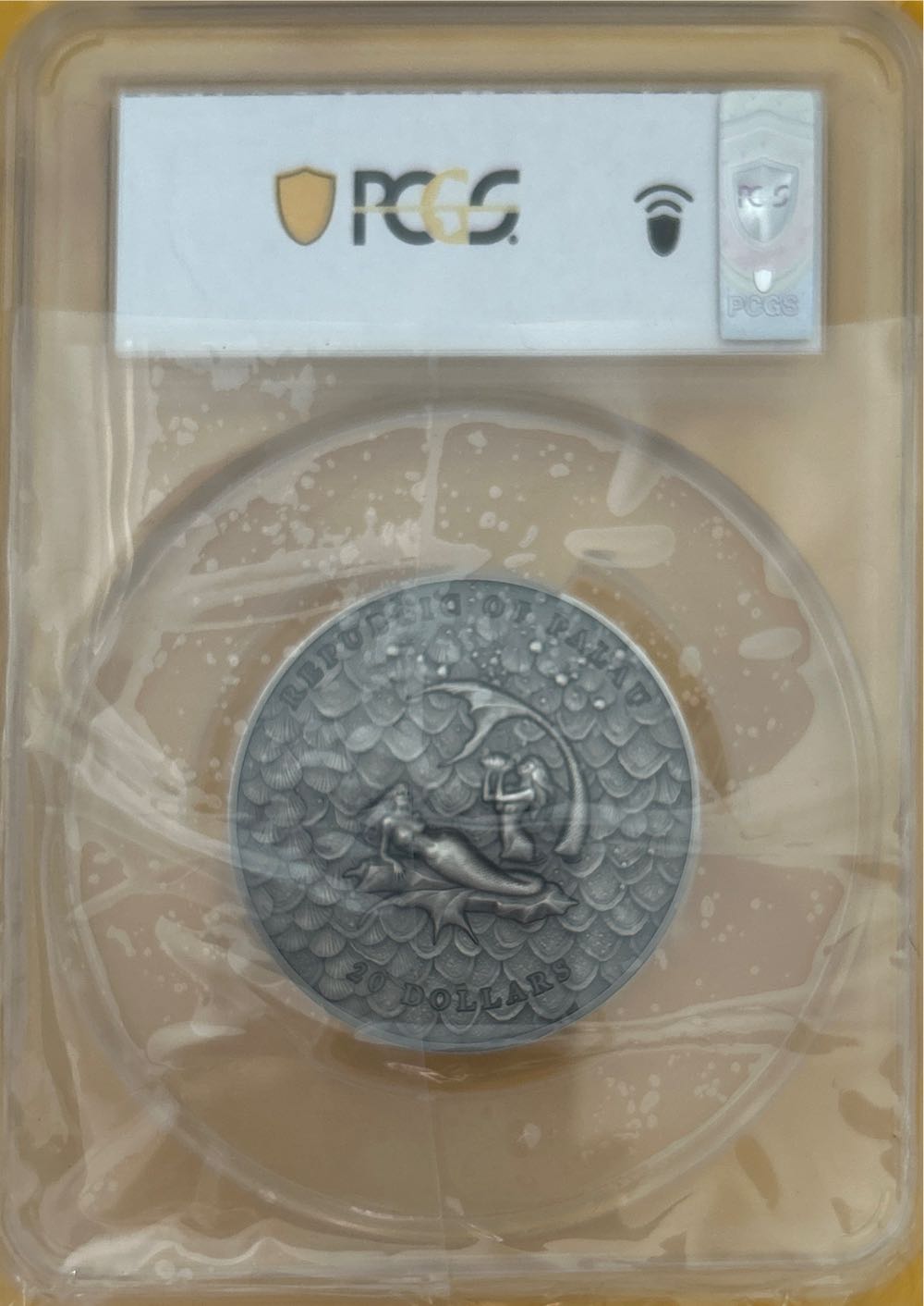 Silver: 2024 $20.00 Coin: 3 Reg Oz: Palau: Underwater Fantasy: Mermaids  vinyl figure collectible - Main Image 2