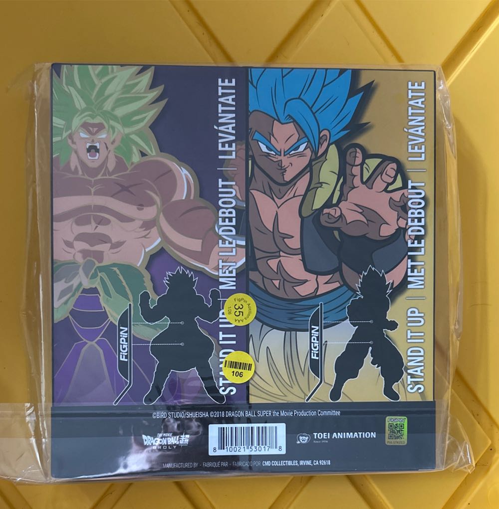 #X15 & #X16 Figpin XL: Dragon Ball Z: Gogeta & Broly (Funimation)  vinyl figure collectible [Barcode 810021530178] - Main Image 2
