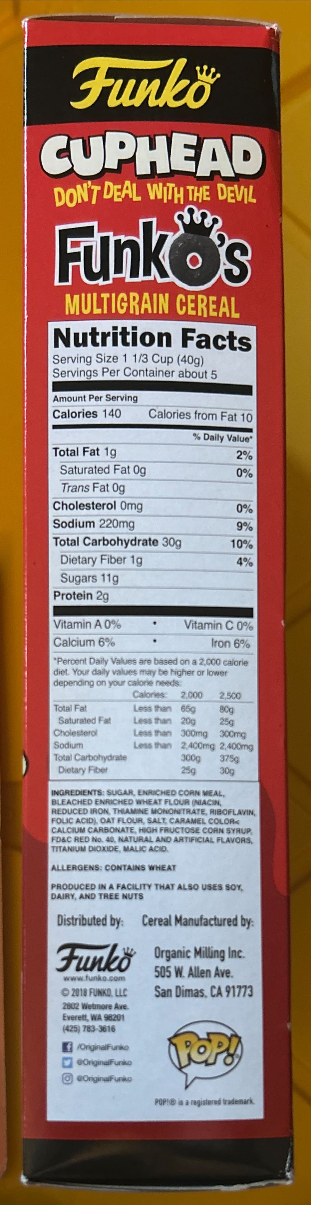 KARTER Funko’s Cereal: Cuphead The Devil (GameStop) - Funko vinyl figure collectible [Barcode 889698352048] - Main Image 2