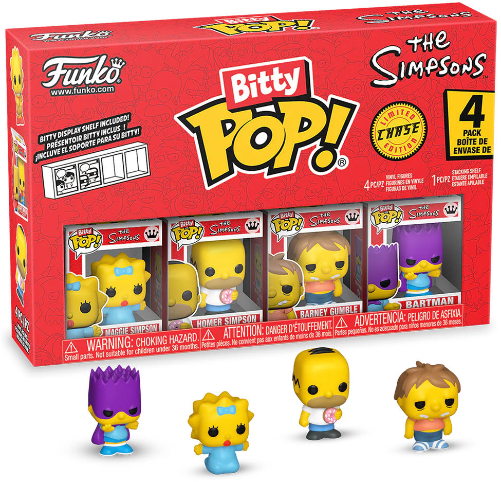 Maggie Simpson, Homer Simpson, Barney Gumble, Bartman - The Simpsons vinyl figure collectible [Barcode 889698857093] - Main Image 3
