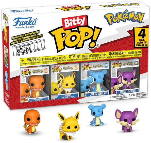 Charmander, Jolteon, Lapras, Rattata - Pokémon vinyl figure collectible [Barcode 889698811330] - Main Image 3