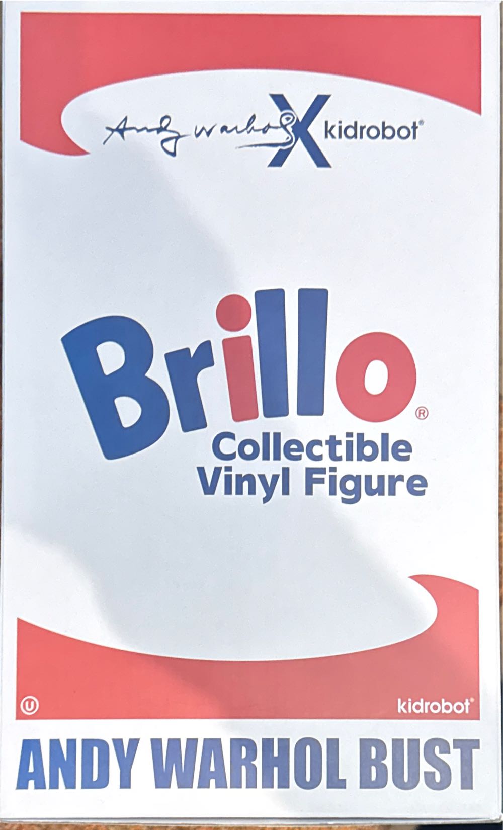 Kidrobot X Andy Warhol 12” Vinyl Bust White Brillo Edition  vinyl figure collectible [Barcode 883975184506] - Main Image 2