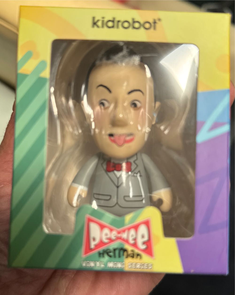 Kidrobot X Pee-Wee Herman Vinyl Mini Figure Pee-Wee Tongue Out  vinyl figure collectible [Barcode 883975184704] - Main Image 2