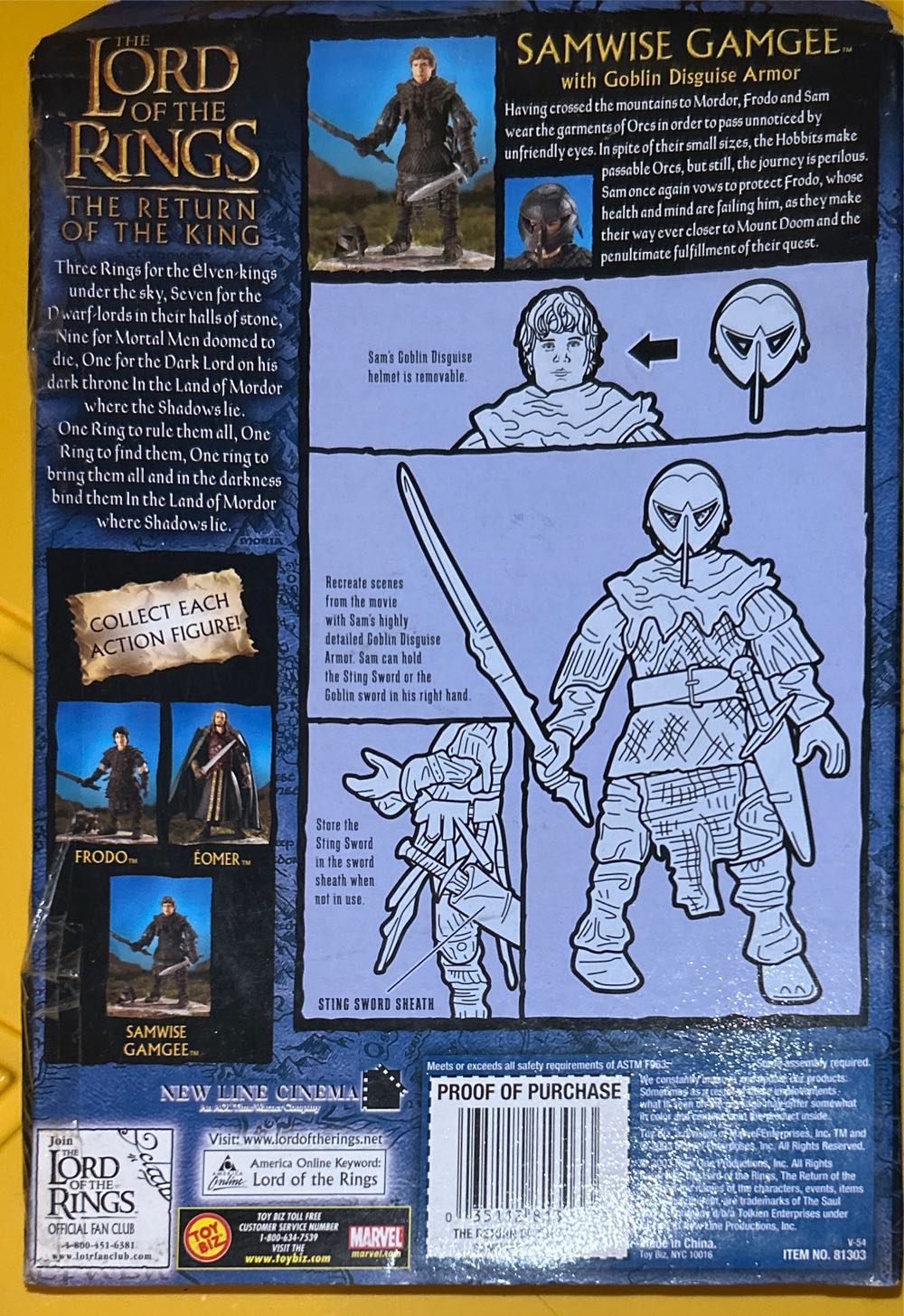 #81300 The Lord Of The Rings: The Return Of The King: Samwise Gamgee With Goblin Disguise Armor - The Lord of the Rings vinyl figure collectible [Barcode 035112813033] - Main Image 2